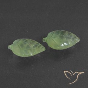 Gemas de Prehnite Verde medio natural de 14.77 ct, Elegante, Translúcido