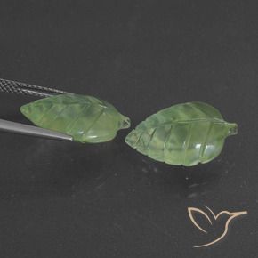 Gemas de Prehnite Verde medio natural de 14.77 ct, Elegante, Translúcido