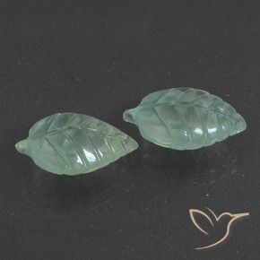 Gemas de Prehnite Verde frío natural de 13.88 ct, Elegante, Translúcido