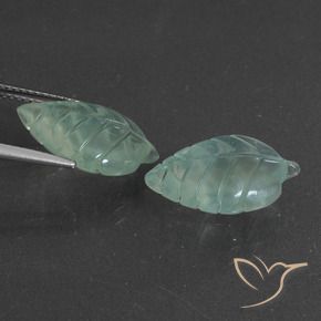 Gemas de Prehnite Verde frío natural de 13.88 ct, Elegante, Translúcido