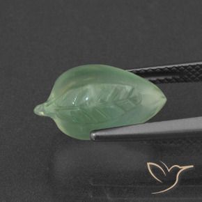 Prehnite Verde amarillento natural de 6.51 ct, Elegante, Translúcido