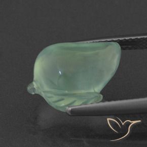 Prehnite Verde menta natural de 7.37 ct, Elegante, Translúcido