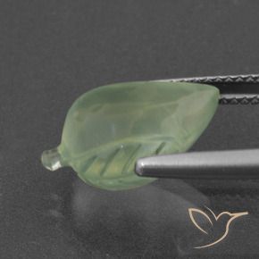 Prehnite Verde medio natural de 6.75 ct, Elegante, Translúcido