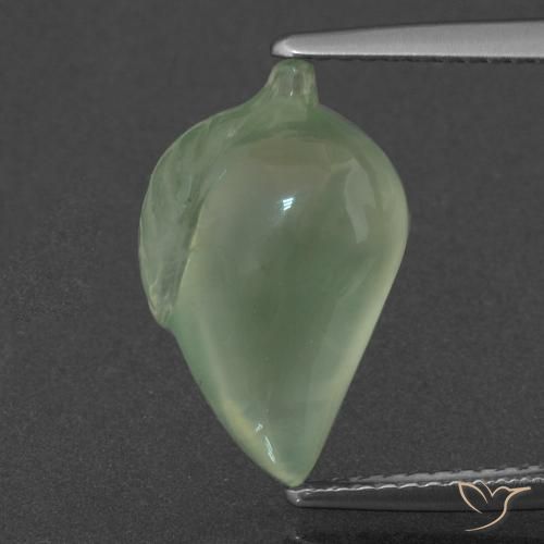 7.18ct Natural Verde pera claro Prehnite, Elegante, Translúcido