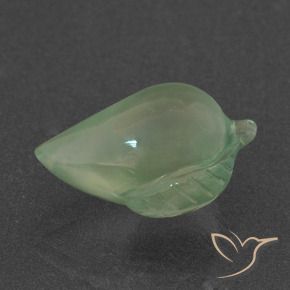 Prehnite Verde pera claro natural de 7.18 ct, Elegante, Translúcido