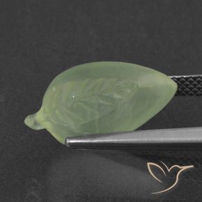 Prehnite Verde amarillo natural de 8.69 ct, Elegante, Translúcido
