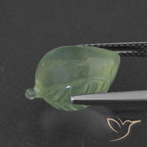 Prehnite Verde amarillo natural de 8.56 ct, Elegante, Translúcido