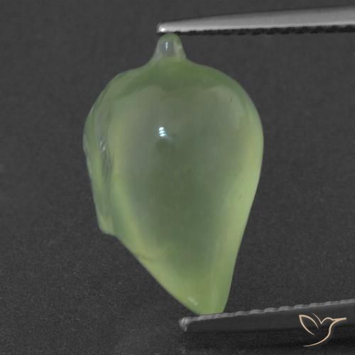 7.94ct Natural Verde pera pálido Prehnite, Elegante, Translúcido