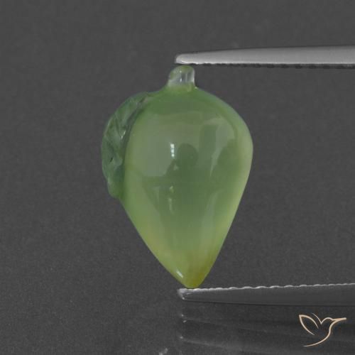 5.23ct Natural Verde cálido Prehnite, Elegante, Translúcido