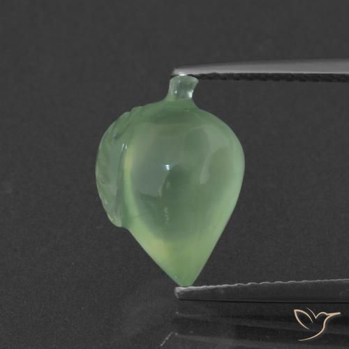 5.14ct Natural Verde amarillento Prehnite, Elegante, Translúcido