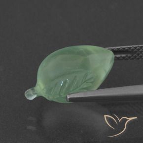 Prehnite Verde claro natural de 6.25 ct, Elegante, Translúcido