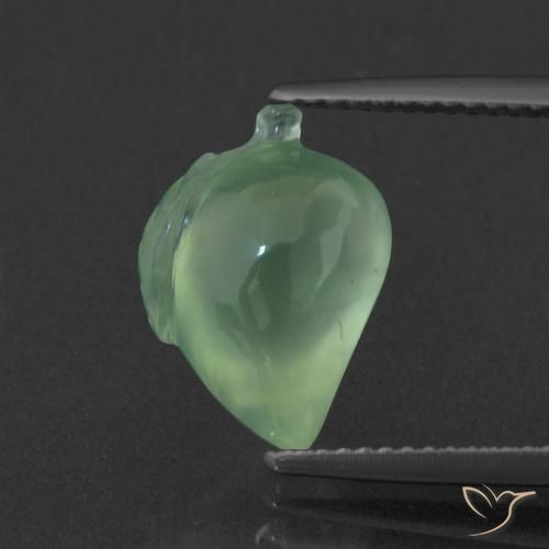 6.16ct Natural Verde menta claro Prehnite, Elegante, Translúcido