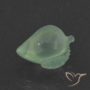 Prehnite Verde pino claro natural de 6.44 ct, Elegante, Translúcido