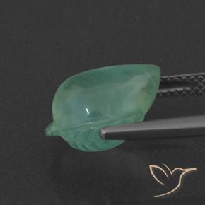 Prehnite Verde frío claro natural de 5.79 ct, Elegante, Translúcido
