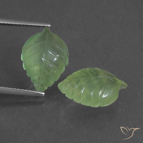 10.60ctw Natural Verde lima Prehnite, Elegante, Translúcido