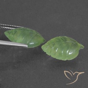 Gemas de Prehnite Verde lima natural de 10.60 ct, Elegante, Translúcido