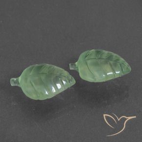 Gemas de Prehnite Verde terroso pálido natural de 8.81 ct, Elegante, Translúcido