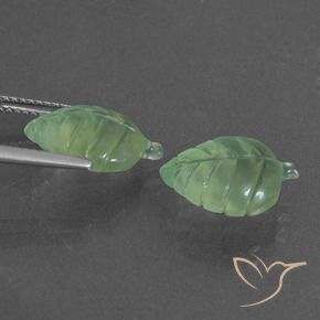 Gemas de Prehnite Verde terroso pálido natural de 8.81 ct, Elegante, Translúcido