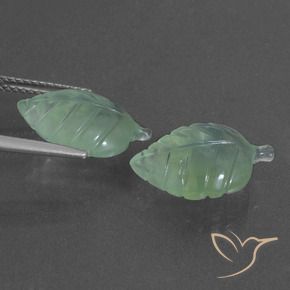 Gemas de Prehnite Verde claro natural de 10.12 ct, Elegante, Translúcido