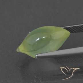 Prehnite Verde lima natural de 7.16 ct, Elegante, Translúcido
