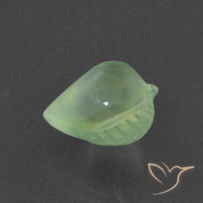 Prehnite Verde pera pálido natural de 5.26 ct, Elegante, Translúcido
