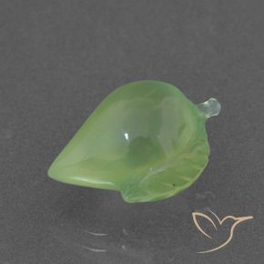 Prehnite Verde pera pálido natural de 6.62 ct, Elegante, Translúcido
