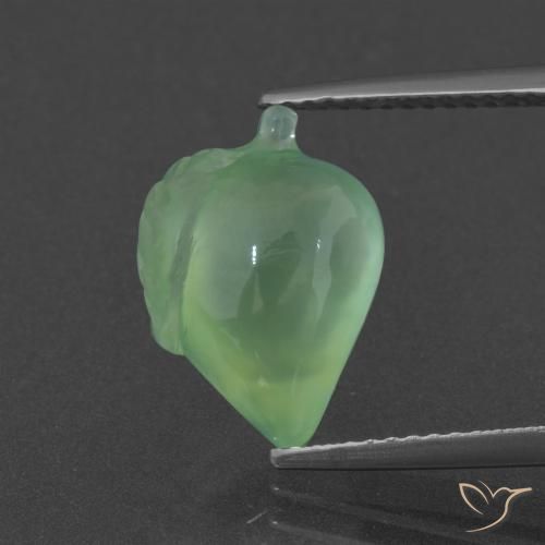 5.59ct Natural Verde amarillento Prehnite, Elegante, Translúcido