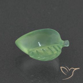 Prehnite Verde amarillento natural de 5.59 ct, Elegante, Translúcido