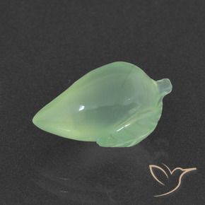 Prehnite Verde medio natural de 5.55 ct, Elegante, Translúcido