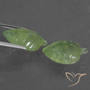 Gemas de Prehnite Verde amarillento natural de 11.80 ct, Elegante, Translúcido