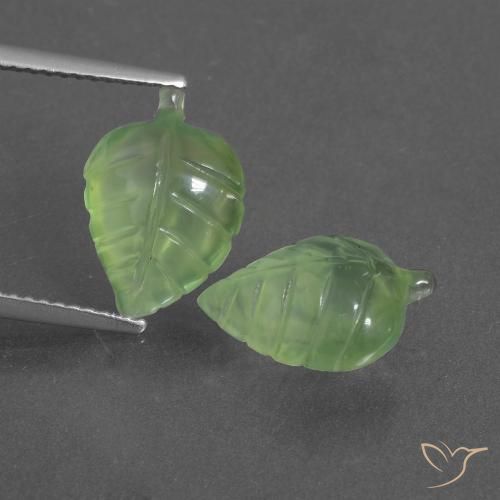 7.42ctw Natural Verde lima Prehnite, Elegante, Translúcido