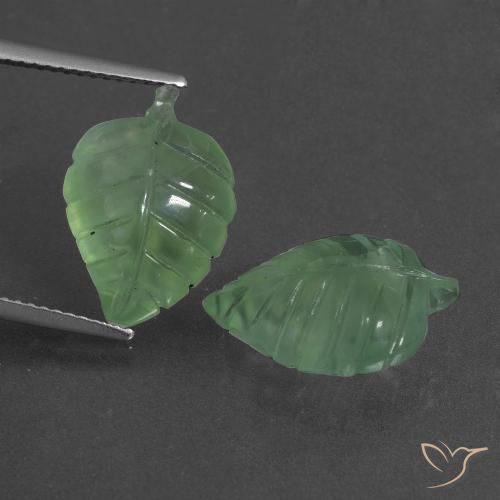 13.00ctw Natural Verde frío Prehnite, Elegante, Translúcido
