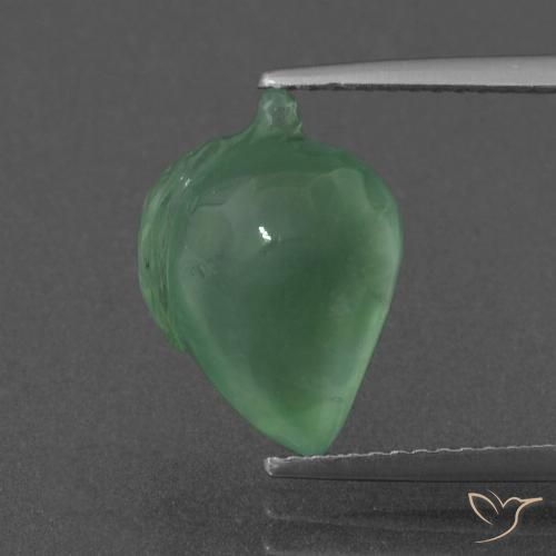6.76ct Natural Verde frío Prehnite, Elegante, Translúcido