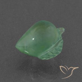 Prehnite Verde frío natural de 6.76 ct, Elegante, Translúcido