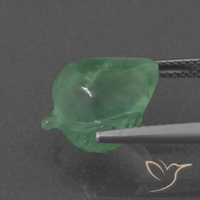Prehnite Verde frío natural de 6.76 ct, Elegante, Translúcido