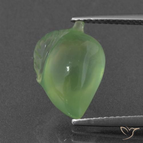 7.00ct Natural Verde medio Prehnite, Elegante, Translúcido