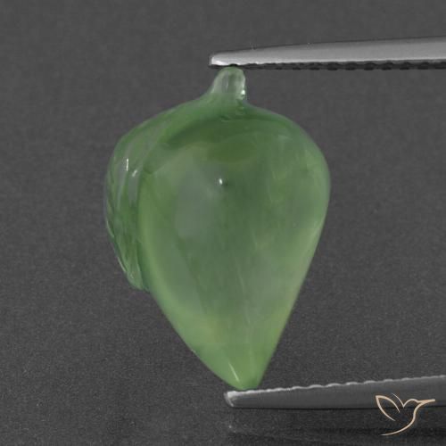 8.08ct Natural Verde amarillento Prehnite, Elegante, Translúcido