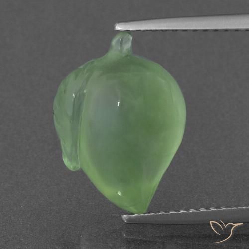 8.31ct Natural Verde pera Prehnite, Elegante, Translúcido