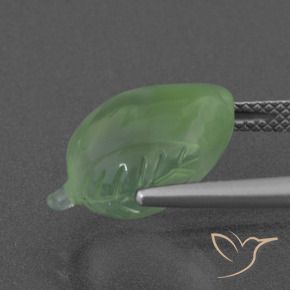 Prehnite Verde pera natural de 8.31 ct, Elegante, Translúcido