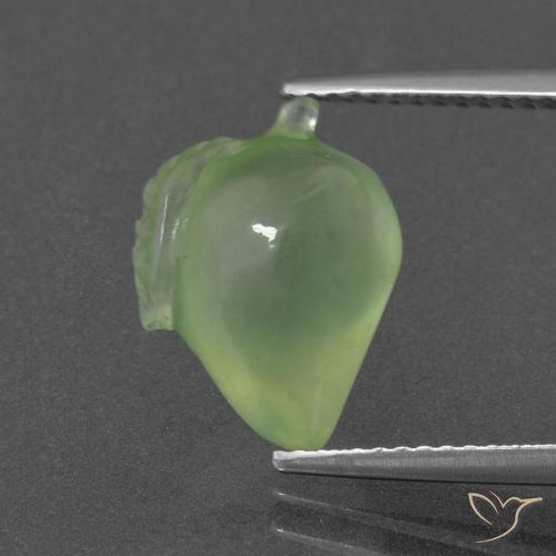 5.90ct Natural Verde amarillo Prehnite, Elegante, Translúcido