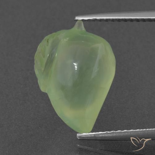 7.98ct Natural Verde lima pálido Prehnite, Elegante, Translúcido