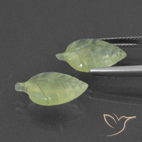 Gemas de Prehnite Verde lima natural de 10.57 ct, Elegante, Translúcido