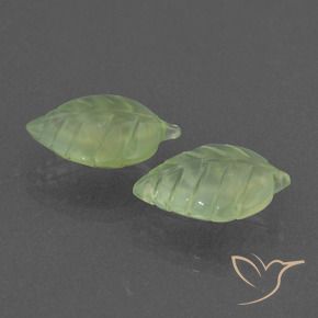 Gemas de Prehnite Verde medio natural de 10.55 ct, Elegante, Translúcido
