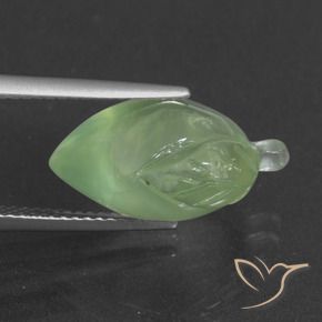 Prehnite Verde amarillo natural de 9.92 ct, Elegante, Translúcido