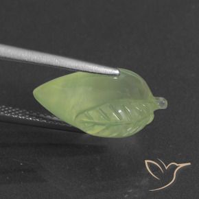 Prehnite Verde lima natural de 7.50 ct, Elegante, Translúcido