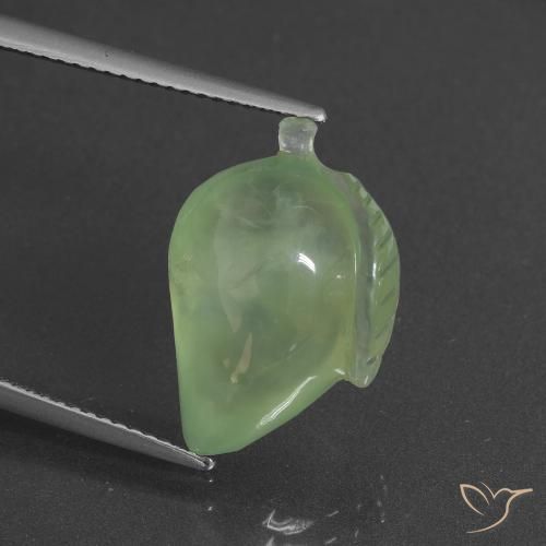 11.82ct Natural Verde amarillo Prehnite, Elegante, Translúcido