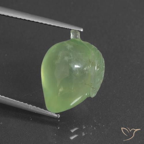 12.14ct Natural Verde lima pálido Prehnite, Elegante, Translúcido