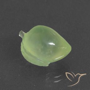 Prehnite Verde lima pálido natural de 12.14 ct, Elegante, Translúcido