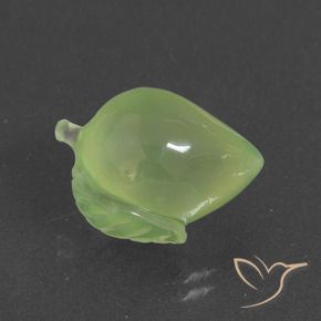 Prehnite Verde amarillento natural de 11.75 ct, Elegante, Translúcido