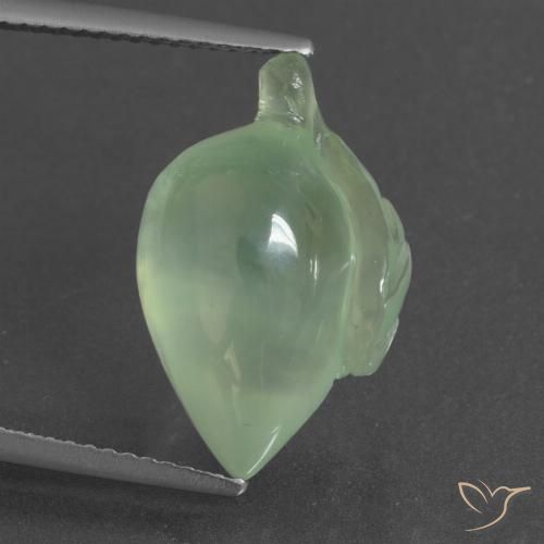 10.77ct Natural Verde amarillo claro Prehnite, Elegante, Translúcido